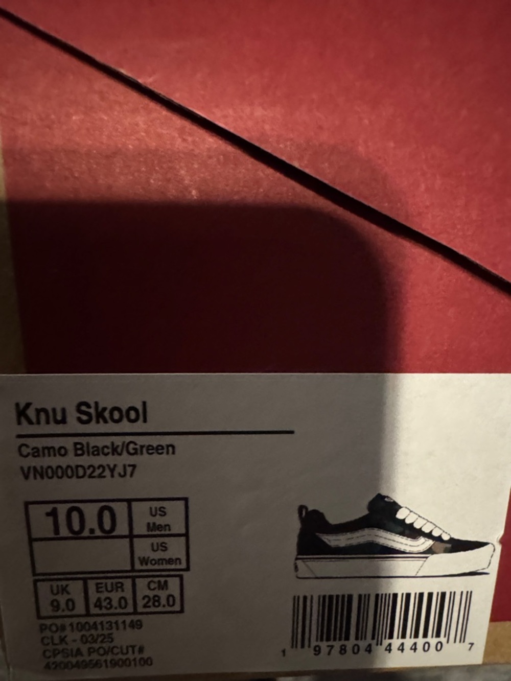 Vans Men’s Old Skool Camo Sneakers in Green/Black - Picture 4 of 4